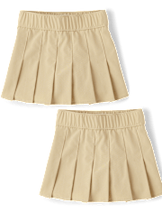 Girls Uniform Quick Dry Pleated Skort 2-Pack