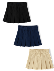 Girls Uniform Quick Dry Pleated Skort 3-Pack