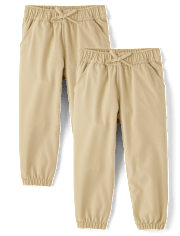 Girls Quick Dry Pull On Jogger Pants 2-Pack | The Children's Place - SANDY