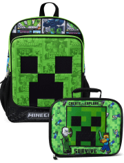 Boys Minecraft Backpack 2-Piece Set