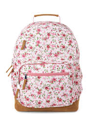 Girls Floral Backpack 2-Piece Set
