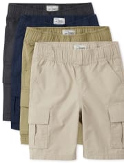 Boys Pull On Cargo Shorts 4-Pack