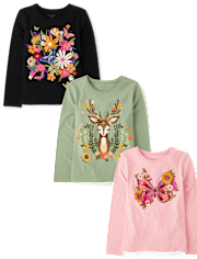 Girls Harvest Graphic Tee 3-Pack