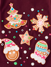 Baby And Toddler Girls Christmas Dessert Graphic Tee 2-Pack