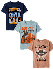 Boys Western Graphic Tee 3-Pack