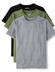 Boys Quick Dry Mesh Raglan Top 3-Pack