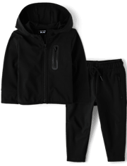 Baby And Toddler Boys Zipper 2-Piece Outfit Set