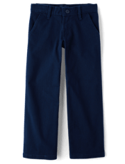 Girls Uniform Wide Leg Chino Pants 2-Pack