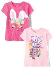 Girls Easter Graphic Tee 2-Pack