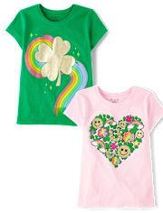 Girls St. Patrick's Day Graphic Tee 2-Pack