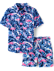 Boys Tropical 2-Piece Cabana Set