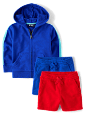 Baby And Toddler Boys French Terry 3-Piece Outfit Set