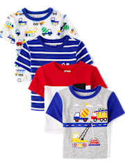 Baby And Toddler Boys Construction 8-Piece Outfit Set