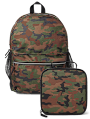 Boys Camo Backpack 2-Piece Set