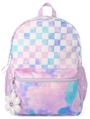 Girls Checkered Backpack 2-Piece Set