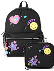 Girls Icon Patch Backpack 2-Piece Set