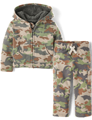Baby And Toddler Camo Premium Fleece 2-Piece Outfit Set