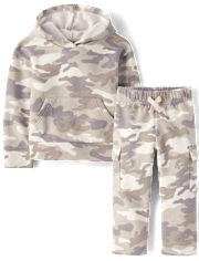 Baby And Toddler Camo Premium Fleece 2-Piece Outfit Set
