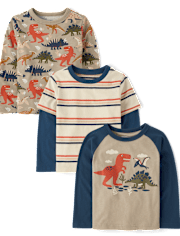 Baby And Toddler Boys Dino 6-Piece Outfit Set