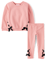 Toddler Girls Lace Up 2-Piece Outfit Set