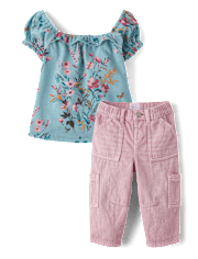 Toddler Girls Floral 2-Piece Outfit Set
