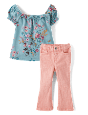 Toddler Girls Floral 2-Piece Outfit Set