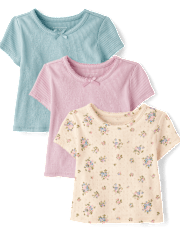 Baby And Toddler Girls Baby Tee 3-Pack