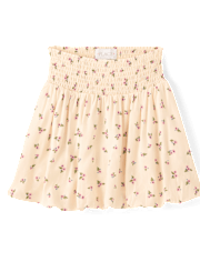 Girls Floral Smocked 2-Piece Outfit Set