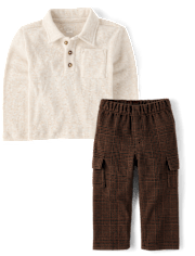 Baby And Toddler Boys Plaid 2-Piece Outfit Set