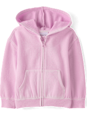 Toddler Girls Garment Dyed Premium Fleece 2-Piece Outfit Set