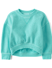 Toddler Girls Garment Dyed Premium Fleece 2-Piece Outfit Set