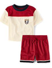 Baby And Toddler Boys Quick Dry Mesh 2-Piece Outfit Set