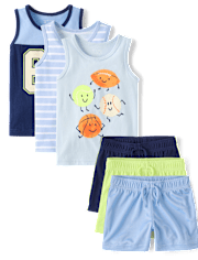 Baby And Toddler Boys Sports 6-Piece Outfit Set