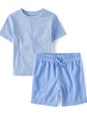 Baby And Toddler Boys Marled 2-Piece Outfit Set