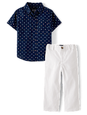 Baby And Toddler Boys Print 2-Piece Outfit Set
