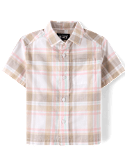 Baby And Toddler Boys Plaid 2-Piece Outfit Set