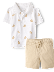 Baby And Toddler Boys Bunny 2-Piece Outfit Set