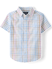Baby And Toddler Boys Gingham 2-Piece Outfit Set