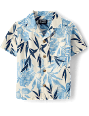 Baby And Toddler Boys Tropical Leaf 2-Piece Outfit Set