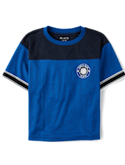 Boys Quick Dry Striped Hem 2-Piece Outfit Set