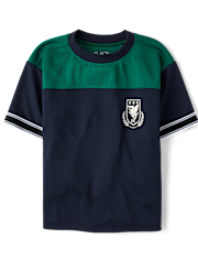 Boys Quick Dry Striped Hem 2-Piece Outfit Set