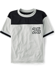 Boys Quick Dry Striped Hem 2-Piece Outfit Set