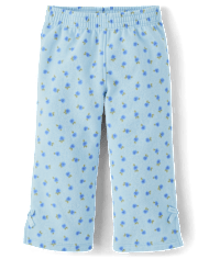 Toddler Girls Floral Bow Fleece 2-Piece Outfit Set