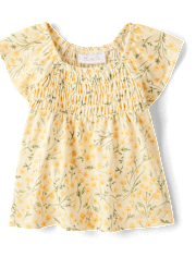 Toddler Girls Floral Flutter 2-Piece Outfit Set