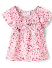 Toddler Girls Floral Flutter 2-Piece Outfit Set