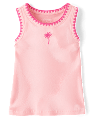 Baby And Toddler Girls Palm Tree 2-Piece Outfit Set