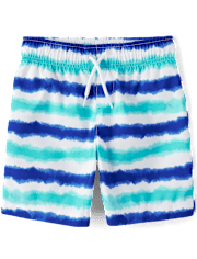 Boys Striped Rashguard Swimsuit