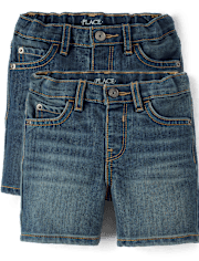 Baby And Toddler Boys Jean Shorts 2-Pack