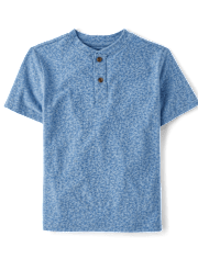 Boys Marled Henley Top 3-Top