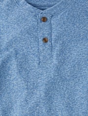 Boys Marled Henley Top 3-Top